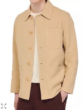 Sandro Twill Solid Worker Jacket